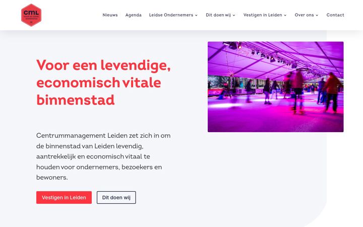 Ekraanipilt saidist centrumvanleiden.nl