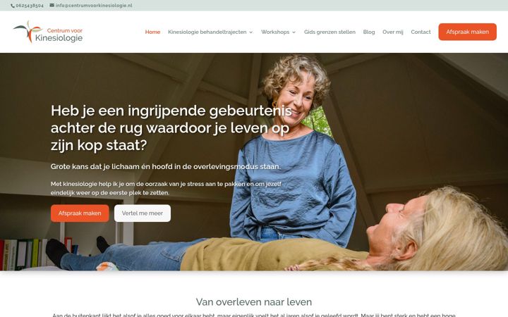 Ekraanipilt saidist centrumvoorkinesiologie.nl