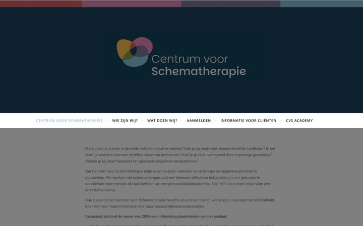 Posnetek zaslona centrumvoorschematherapie.nl