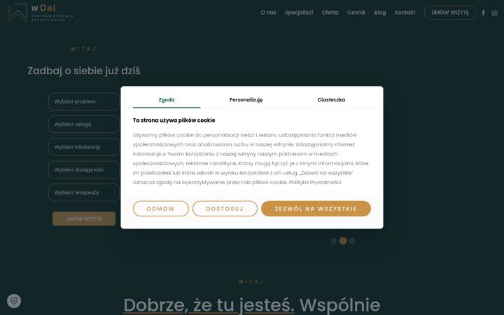 Captură de ecran a centrumwdal.pl