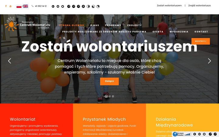 Screenshot of centrumwolontariatu.eu