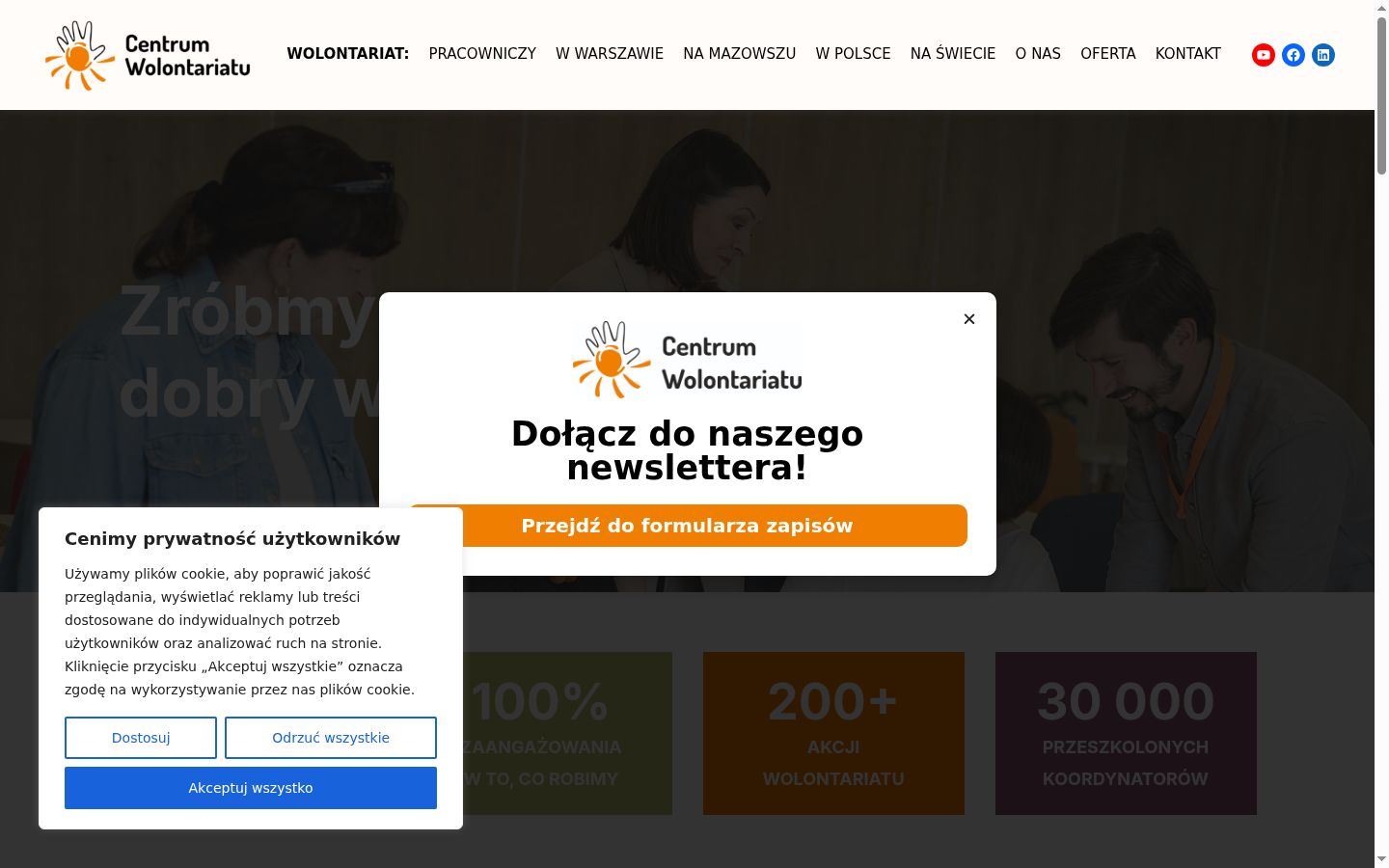 Snímka obrazovky banera súhlasu zobrazeného pred akoukoľvek interakciou