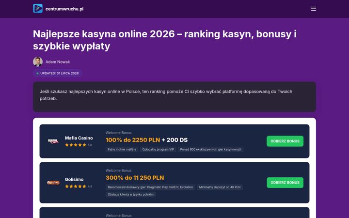 Skärmbild av centrumwruchu.pl