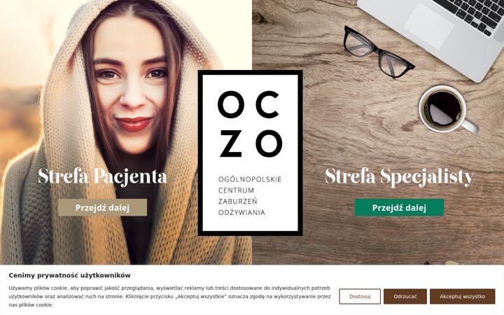Skärmbild av centrumzaburzenodzywiania.pl