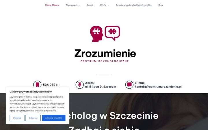 Skärmbild av centrumzrozumienie.pl