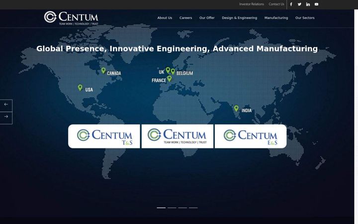 Screenshot of centumelectronics.com