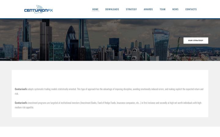 Screenshot of centurionfx.com