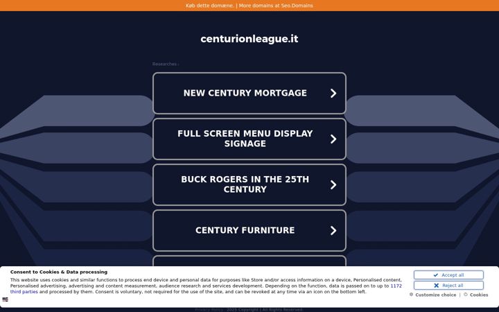 Ekrano kopija centurionleague.it