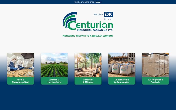 Screenshot of centurionpackaging.com
