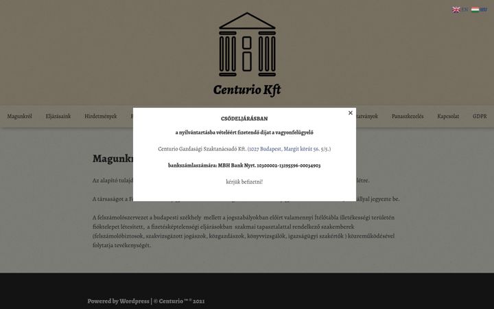 Screenshot of centurioservice.com