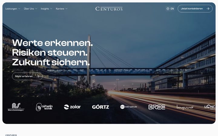 Screenshot of centuros.com
