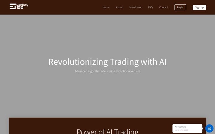 Screenshot of century100investment.com