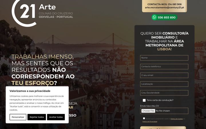 Screenshot of century21arte.com