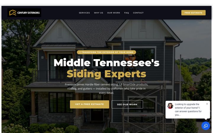Screenshot di centuryexteriors.net