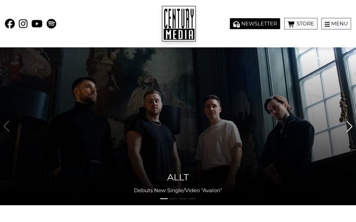 Screenshot of centurymedia.com