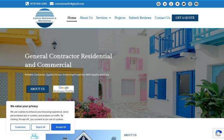 Screenshot of centuryram.com