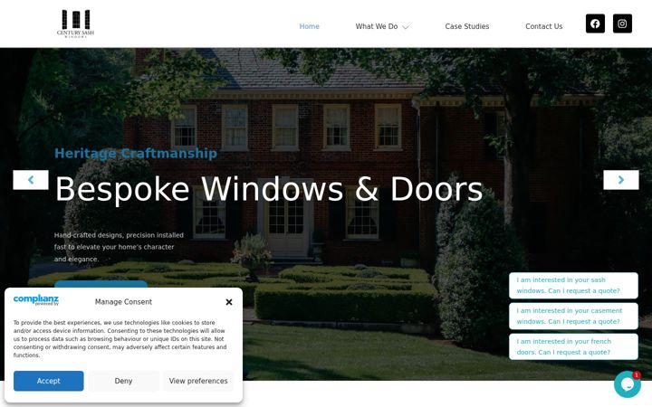 Screenshot von centurysashwindows.co.uk