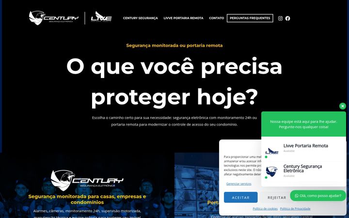 Screenshot von centuryseguranca.com.br