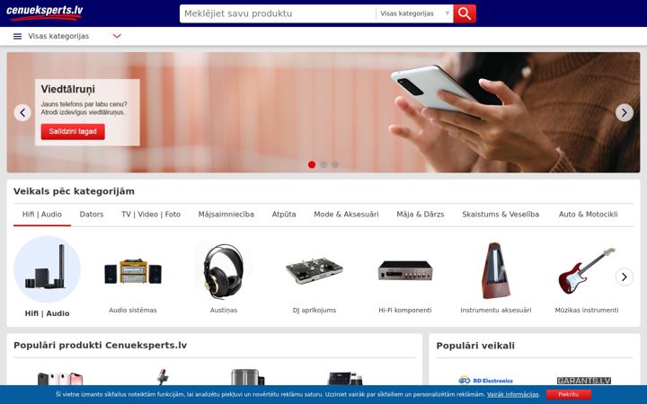 Screenshot of cenueksperts.lv