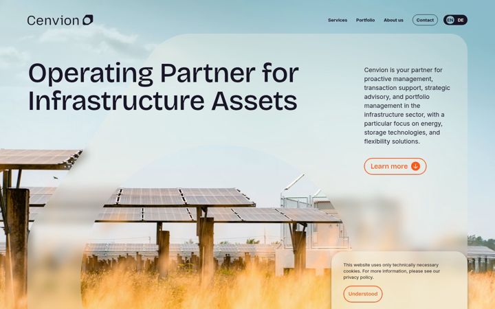 Screenshot of cenvion.com