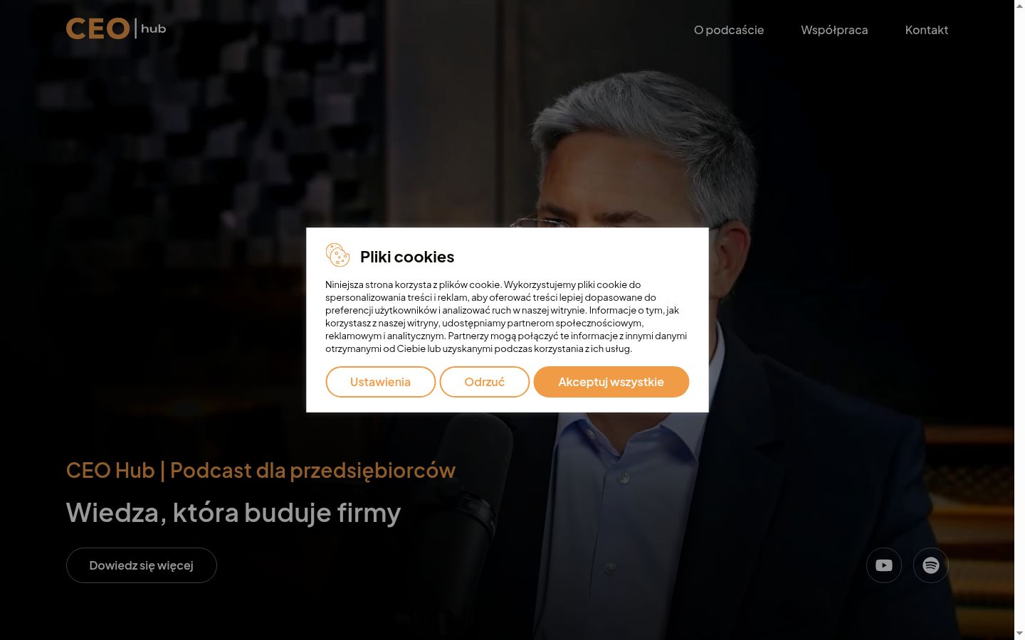 Snímka obrazovky banera súhlasu zobrazeného pred akoukoľvek interakciou