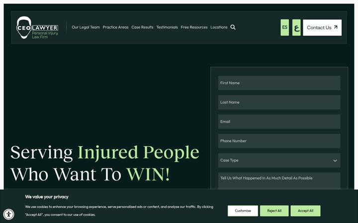 Screenshot of ceolawyer.com