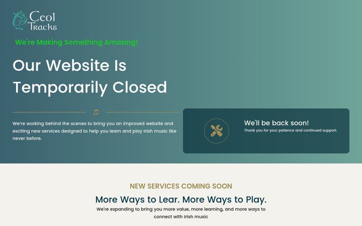 Screenshot of ceoltracks.com