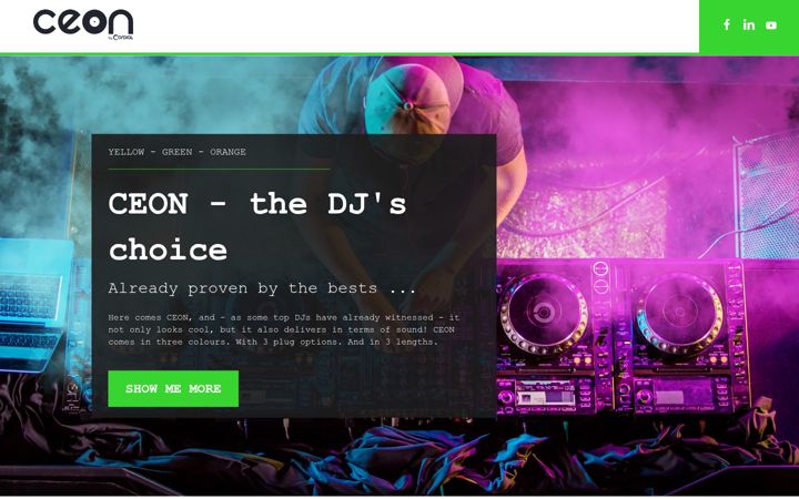 Screenshot of ceon-cables.com