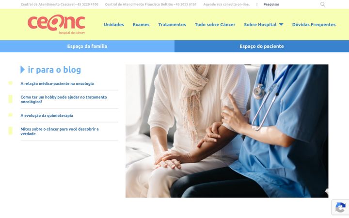 Screenshot von ceonc.com.br
