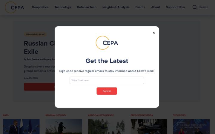 Screenshot of cepa.org