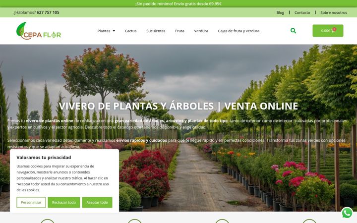 Screenshot of cepaflor.com