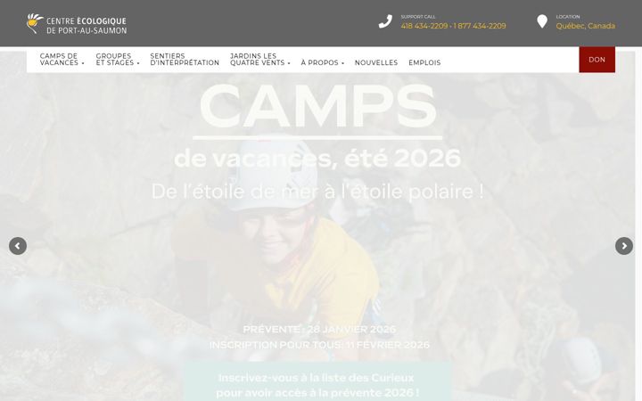 Skärmbild av cepas.qc.ca