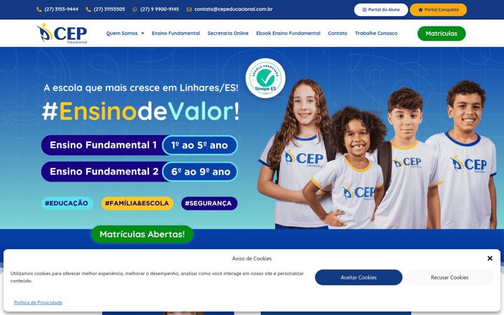 Screenshot von cepeducacional.com.br