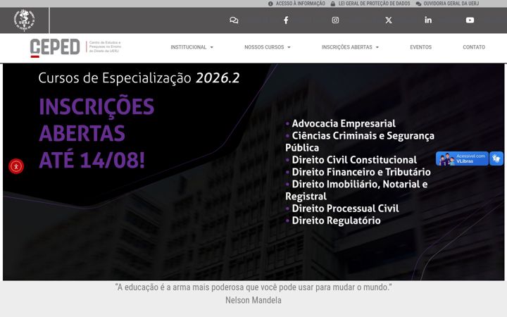 Screenshot of cepeduerj.org.br