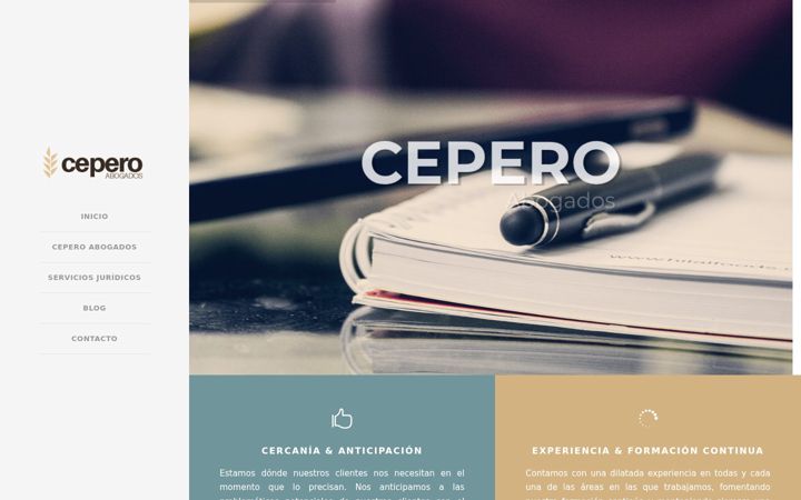 Snimka zaslona za ceperoabogados.es