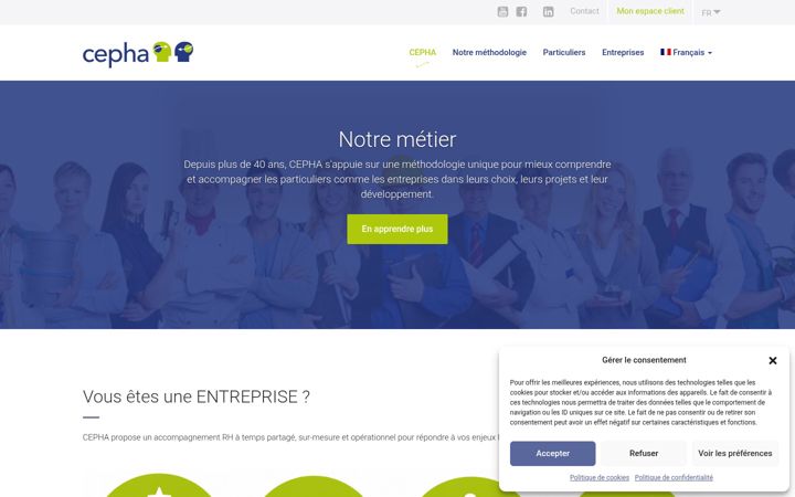Screenshot of cepha-rh.com