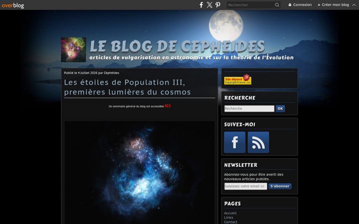 Screenshot ta' cepheides.fr