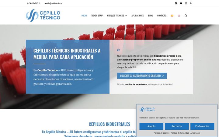 Screenshot of cepillotecnico.com
