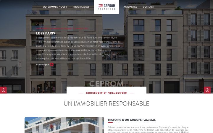 Screenshot ta' ceprom.fr