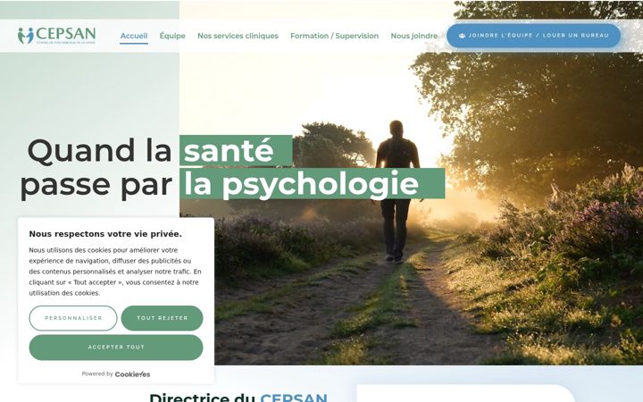 Skärmbild av cepsan.ca