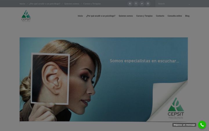 Screenshot of cepsitpsicologos.com