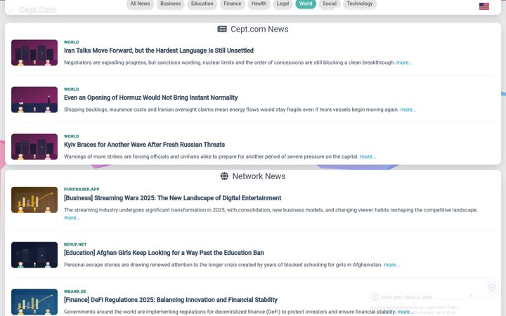 Screenshot of cept.com