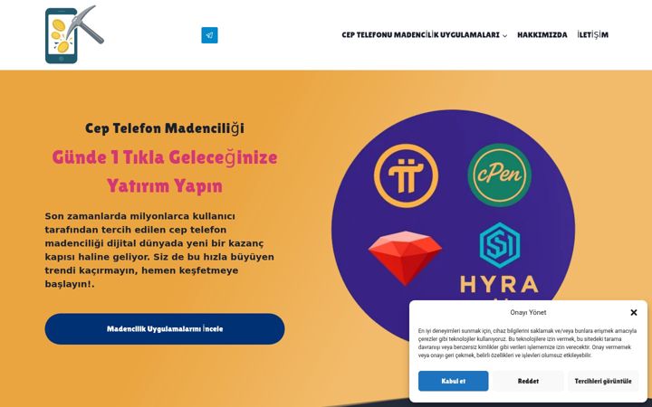 Screenshot of ceptelefonmadenciligi.com