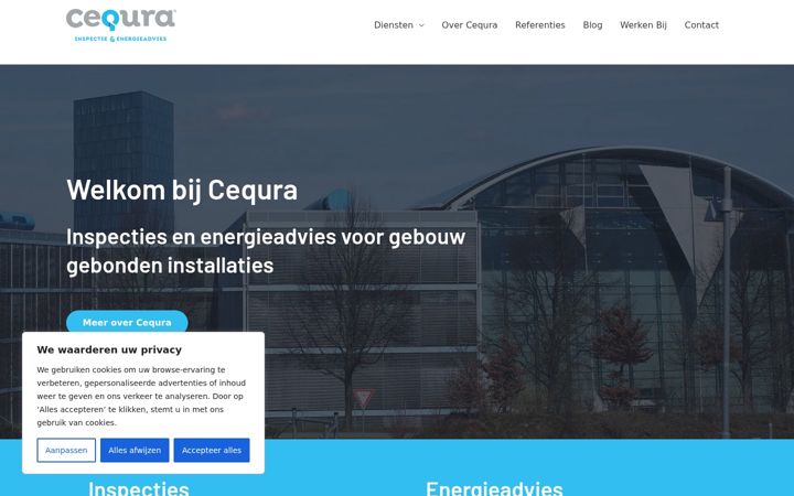 Posnetek zaslona cequra.nl