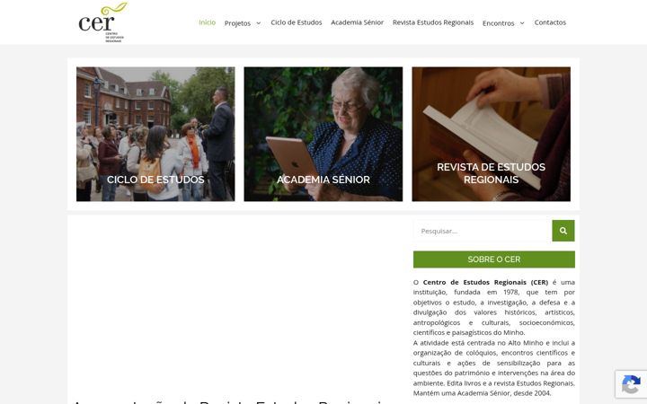 Screenshot von cer.pt