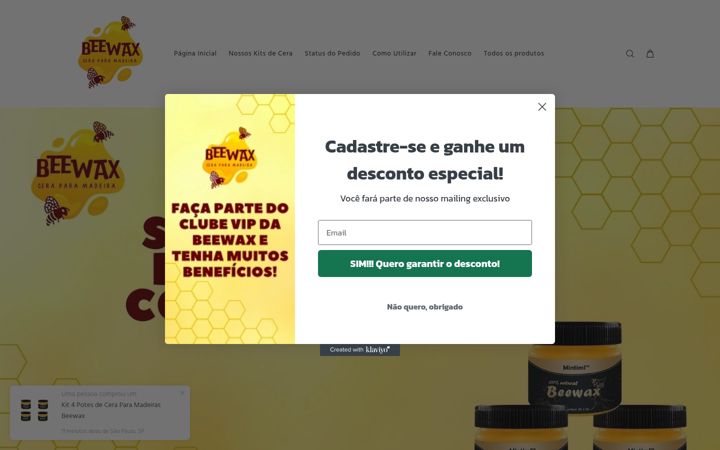 Zrzut ekranu cerabeewax.com.br