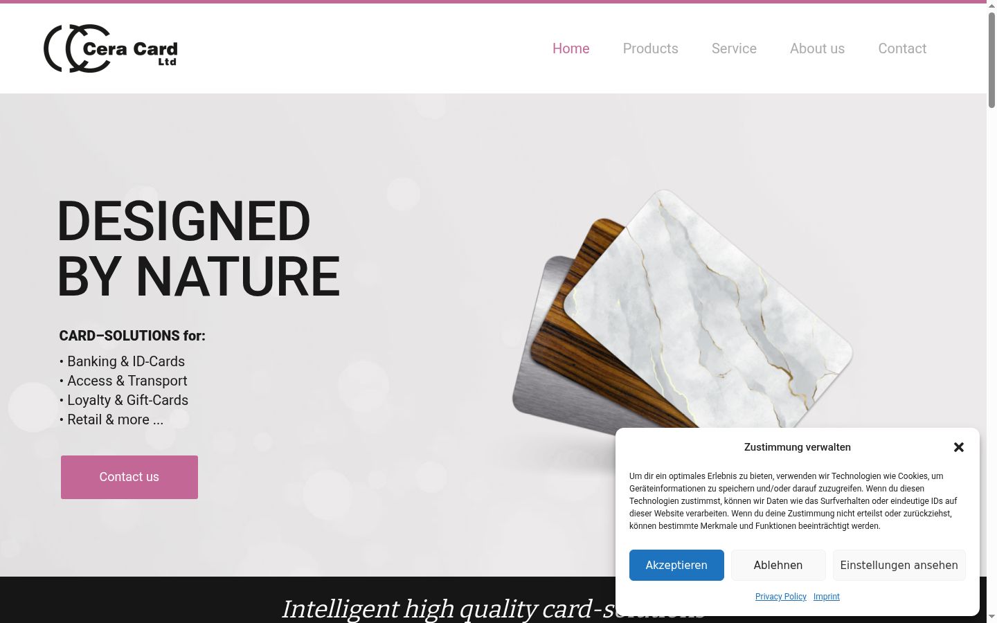 Screenshot of the consent banner shown before any interaction