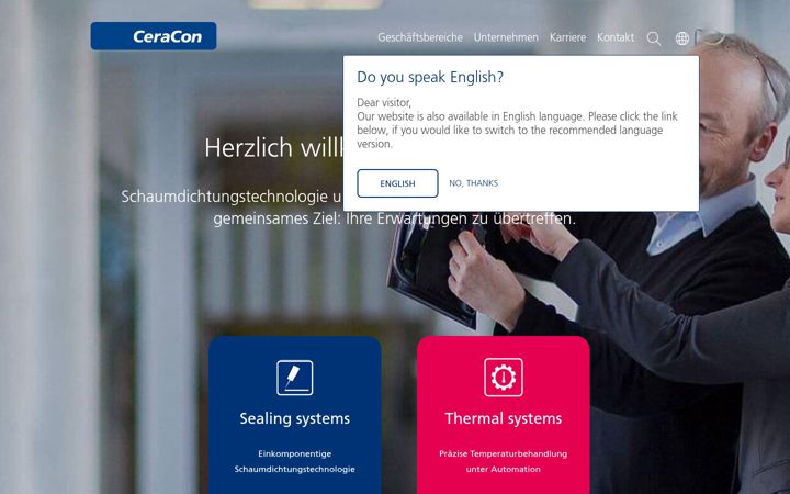 Screenshot of ceracon.com