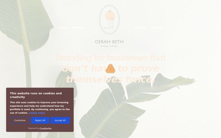Screenshot of cerahbethdesign.com
