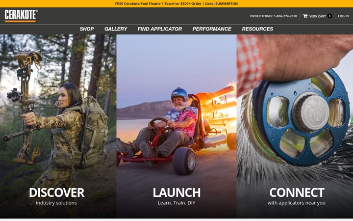 Screenshot of cerakote.com